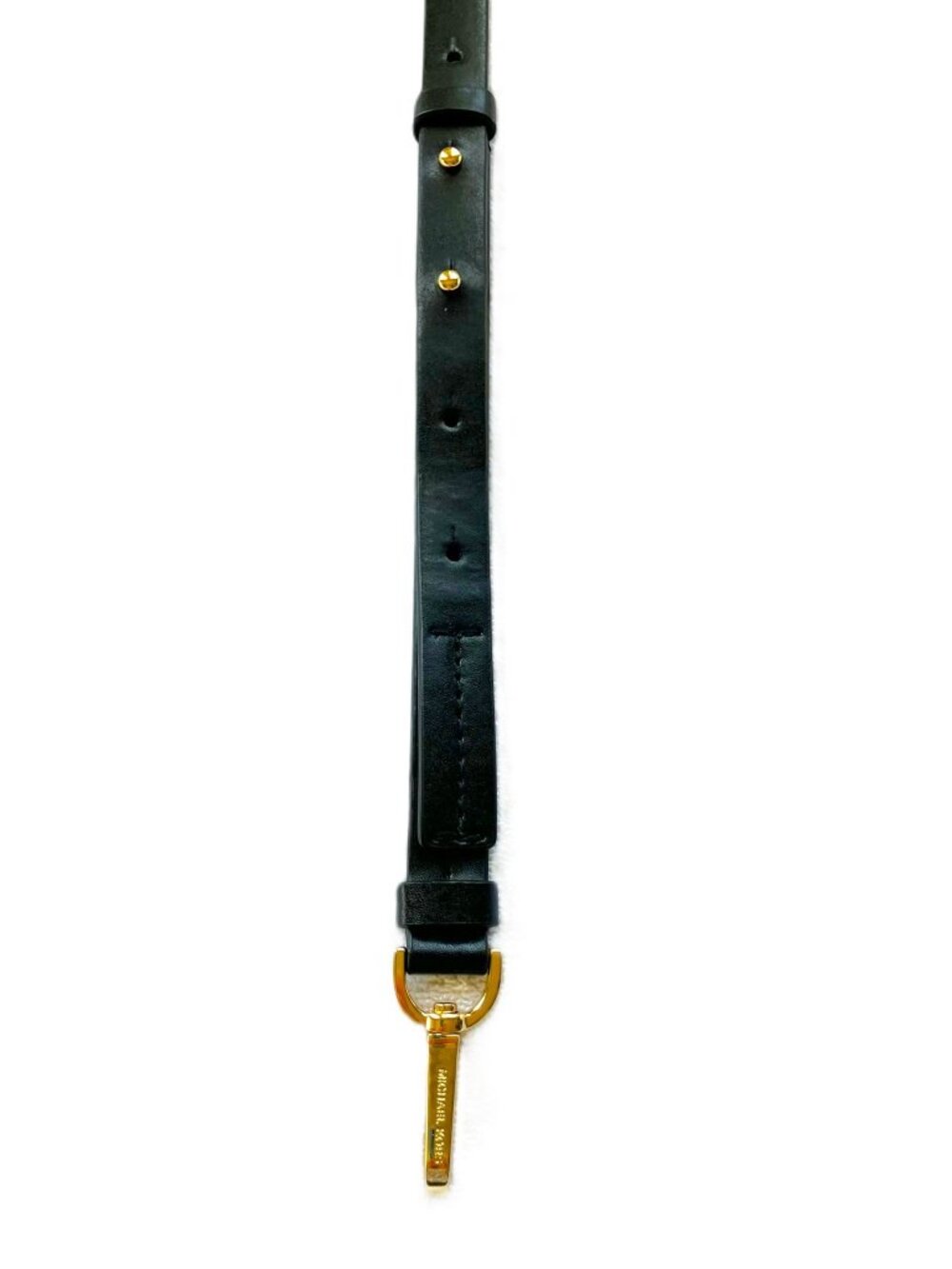 Michael Kors Jet Set Black Leather Crossbody Strap | Gold Hardware - Picture 9 of 11